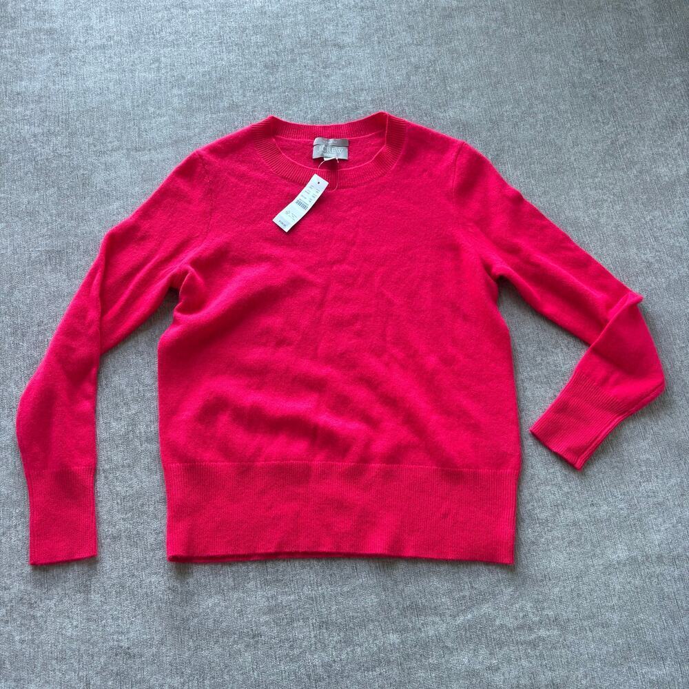 NWT J.Crew Hot Pink Cashmere Sweater